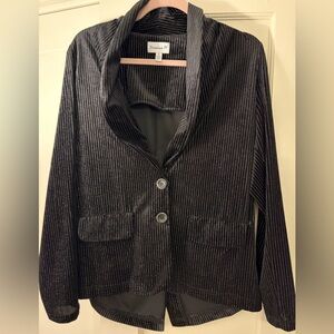 Cute Veronica M Velvet Blazer with Shine Accent-Medium